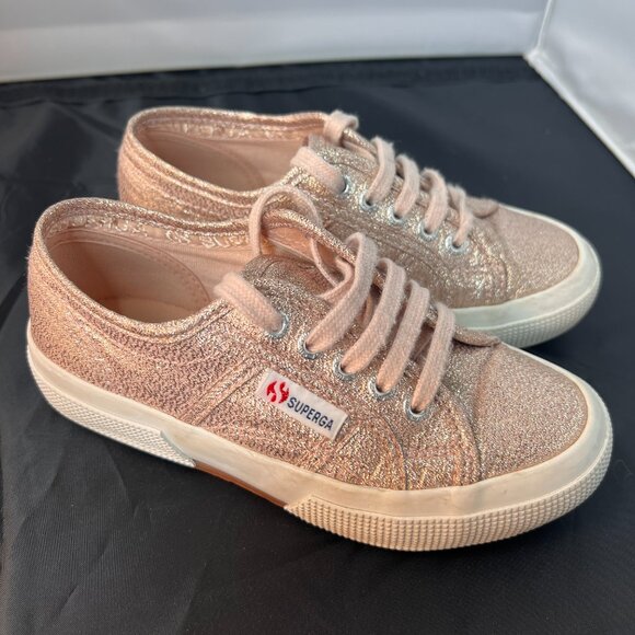 SUPERGA kids metallic canvas pink skin size size 11 - Picture 5 of 8